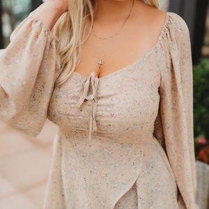 Boho Floral Peasant top